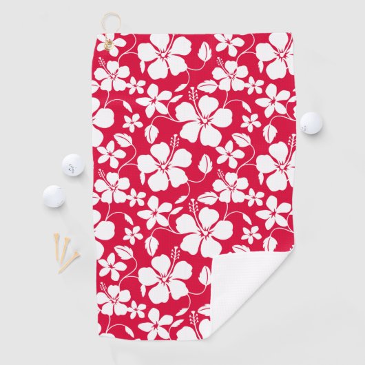 HAWAÏAN HULA (HIBISCUS) RED GOLFHANDDOEK