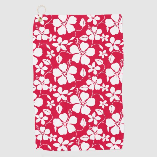 HAWAÏAN HULA (HIBISCUS) RED GOLFHANDDOEK (Voorkant)