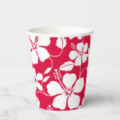 HAWAÏAN HULA (HIBISCUS) RED PAPIEREN BEKERS (Achterkant)