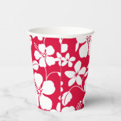 HAWAÏAN HULA (HIBISCUS) RED PAPIEREN BEKERS (Rechts)