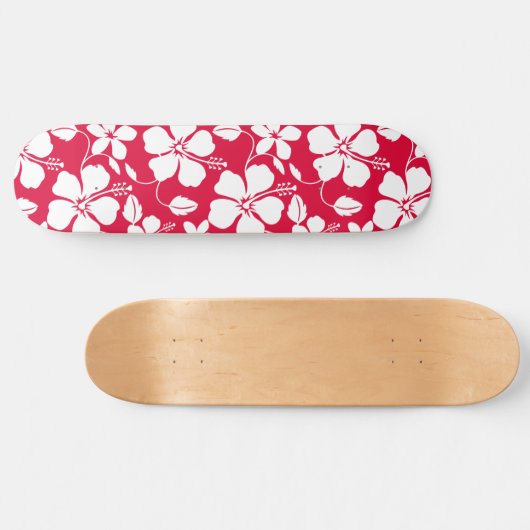 HAWAÏAN HULA (HIBISCUS) RED PERSOONLIJK SKATEBOARD (Horizontaal)