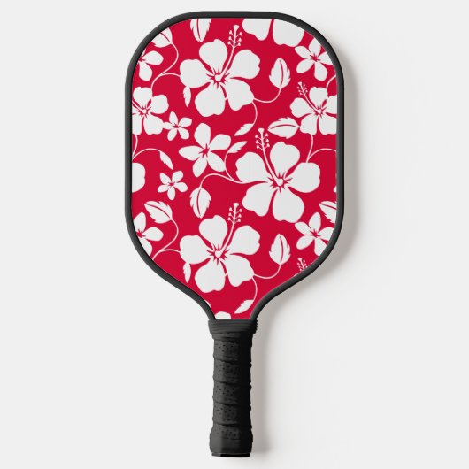HAWAÏAN HULA (HIBISCUS) RED PICKLEBALL PADDLE (Achterkant)