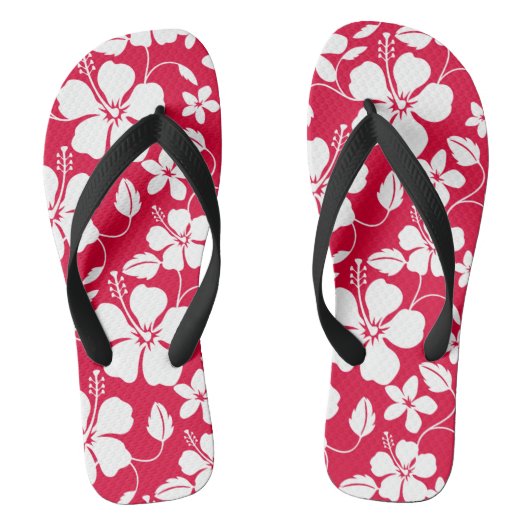 HAWAÏAN HULA (HIBISCUS) RED TEENSLIPPERS (Voetbed)