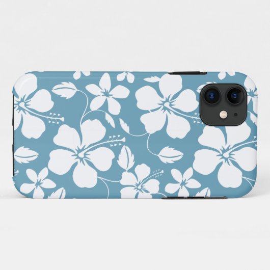 HAWAÏAN HULA (HIBISCUS) SLATE BLUE Case-Mate iPhone CASE (Achterkant (horizontaal))
