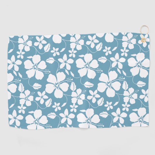 HAWAÏAN HULA (HIBISCUS) SLATE BLUE GOLFHANDDOEK (Horizontaal)