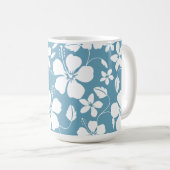 HAWAÏAN HULA (HIBISCUS) SLATE BLUE KOFFIEMOK (Voorkant rechts)