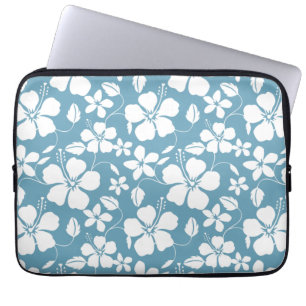 HAWAÏAN HULA (HIBISCUS) SLATE BLUE LAPTOP SLEEVE