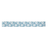 HAWAÏAN HULA (HIBISCUS) SLATE BLUE SATIN RIBBON SATIJNEN LINT (Voorkant)