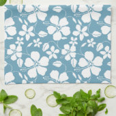 HAWAÏAN HULA (HIBISCUS) SLATE BLUE THEEDOEK (Gevouwen)