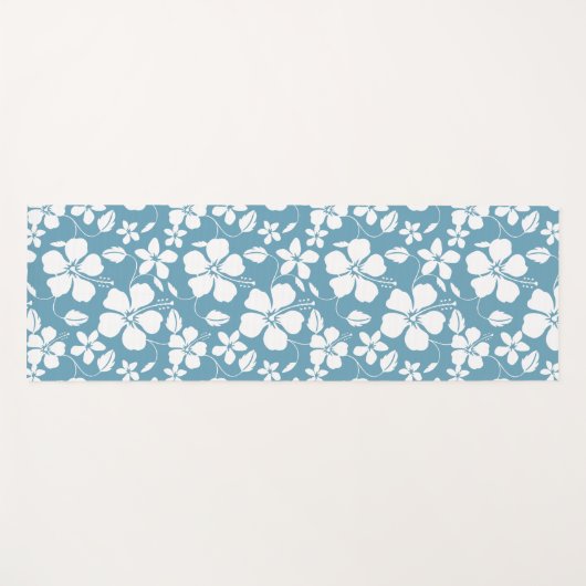 HAWAÏAN HULA (HIBISCUS) SLATE BLUE YOGAMAT (Voorkant (horizontaal))