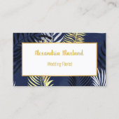 HAWAÏAN INSPIRED NAVY BLUE GOLD VISITEKAARTJE (Voorkant)