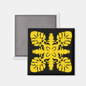 HAWAÏAN QUILT magnet- ananas Magneet (Voorkant / Achterkant)