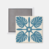 HAWAÏAN QUILT magnet- Monstera Magneet (Voorkant / Achterkant)
