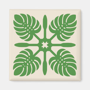 HAWAÏAN QUILT magnet- Monstera Magneet