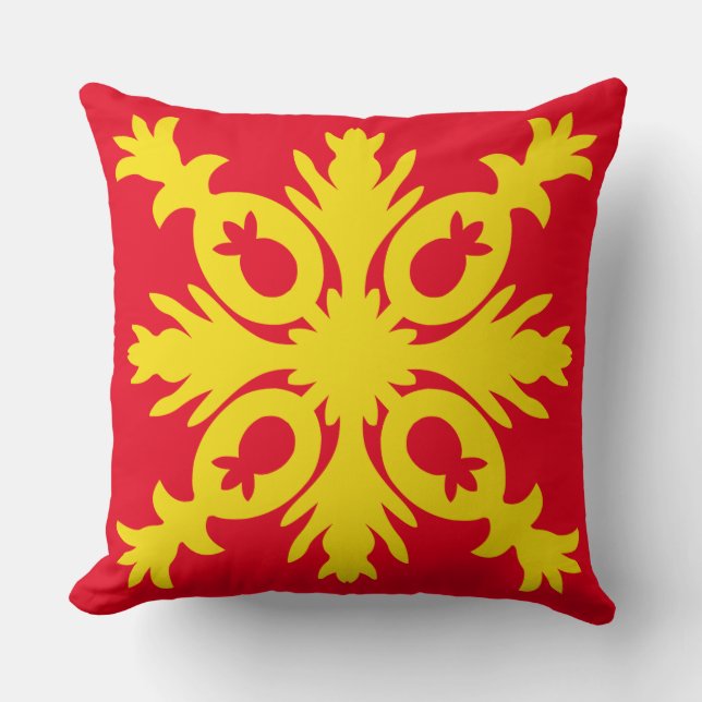 HAWAÏAN QUILT PILLOW- ananas Kussen (Voorkant)