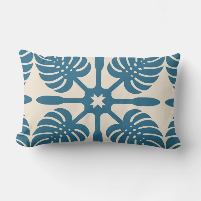 HAWAÏAN QUILT PILLOW- Monstera Kussen (Voorkant)