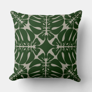 HAWAÏAN QUILT PILLOW- monstera-Sierkussen Kussen