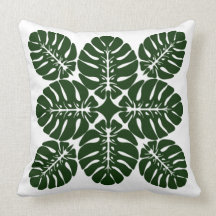HAWAÏAN QUILT PILLOW- monstera-Sierkussen