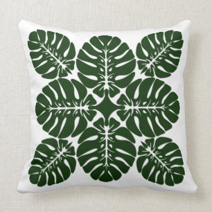 HAWAÏAN QUILT PILLOW- monstera-Sierkussen Kussen