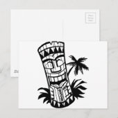 HAWAÏAN TIKI BAR ART BRIEFKAART (Voorkant / Achterkant)