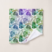 HAWAÏAN TROPICAL GROEN PAARS TOWEL SET BAD HANDDOEK (Wasdoekje)