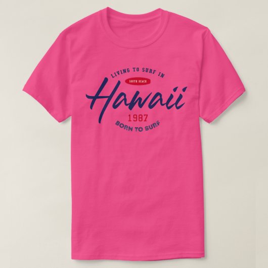 Hawaii 1987 t-shirt (Design voorkant)