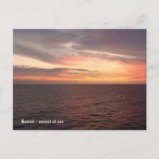 hawaii 2008 (394), Hawaii - zonsondergang in zee Briefkaart (Voorkant)