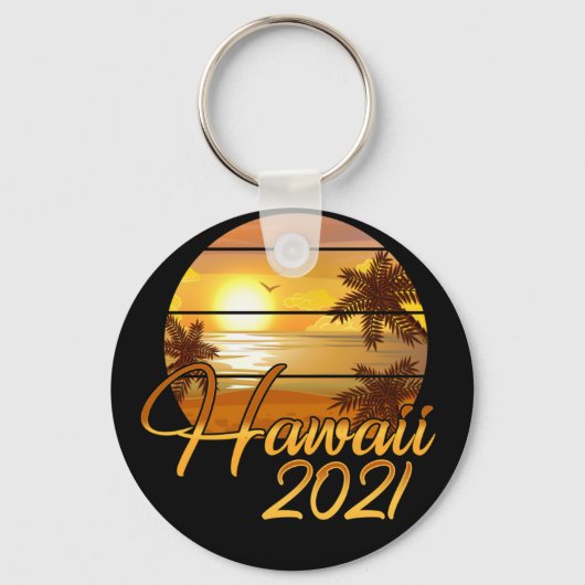 Hawaii 2021 Hawaiian Family Vacation Matching Sleutelhanger (Voorkant)
