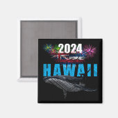 HAWAII 2024 POLYNESISCH TRIBAL BULTRUG VUURWERK MAGNEET (Voorkant / Achterkant)