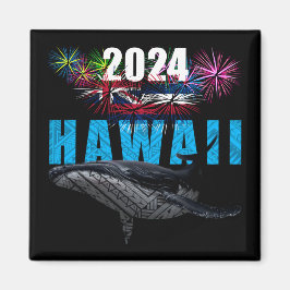 HAWAII 2024 POLYNESISCH TRIBAL BULTRUG VUURWERK MAGNEET