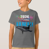 HAWAII 2024 POLYNESISCH TRIBAL BULTRUG VUURWERK T-SHIRT (Voorkant)