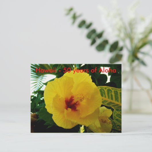 Hawaii 50e staat briefkaart (Staand voorkant)