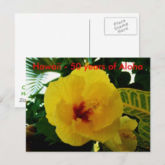 Hawaii 50e staat briefkaart (Voorkant / Achterkant)