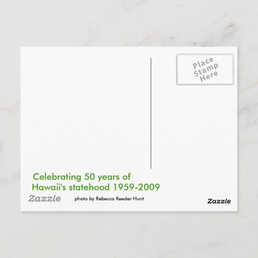 Hawaii 50e staat briefkaart (Achterkant)