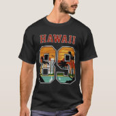 Hawaii 89 Retro Sunset T-shirt (Voorkant)