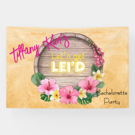 Hawaii Afsluiting Meisjesuitje  Spandoek (Horizontaal)