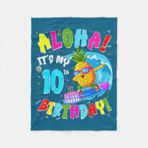 Hawaii aloha 10e verjaardag hawaiiaanse jongen mei fleece deken