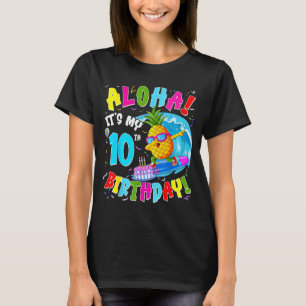 Hawaii aloha 10e verjaardag hawaiiaanse jongen mei t-shirt
