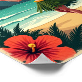 Hawaii Aloha Adventure – Retro Island Escape Poster (Hoek)