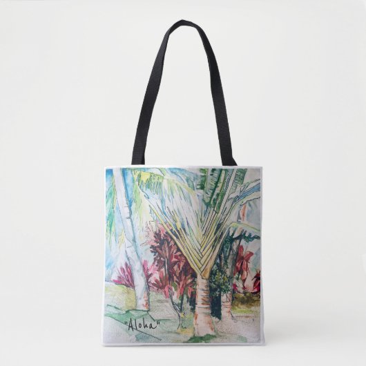 Hawaii "Aloha" All-over-print Tas, schouderTas Tote Bag (Voorkant)