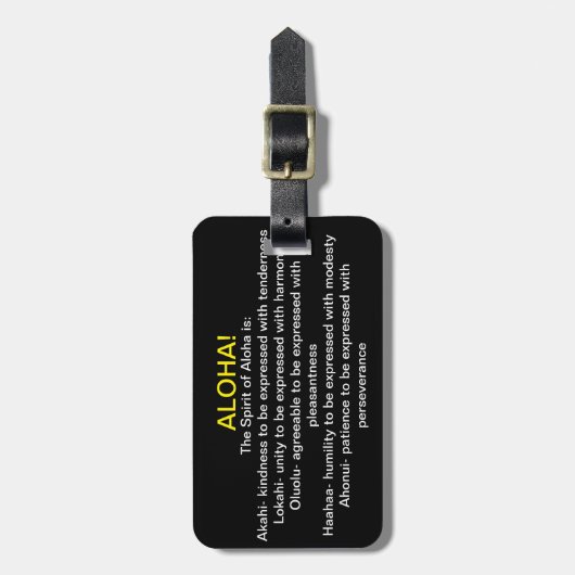 Hawaii Aloha Bagagelabel (Voorkant verticaal)