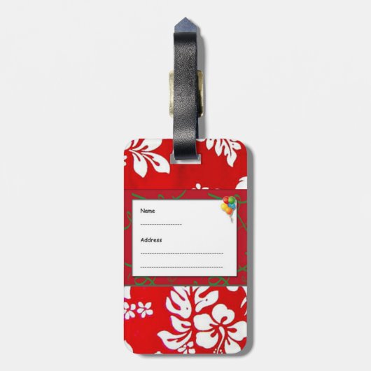 HAWAII ALOHA COLLECTIE BAGAGELABEL (Achterkant verticaal)