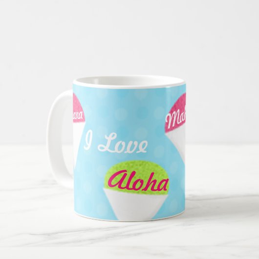 Hawaii Aloha Collectie Coffee Mok (Voorkant links)