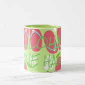 Hawaii Aloha Collectie- Tweekleurige Koffiemok (Center)