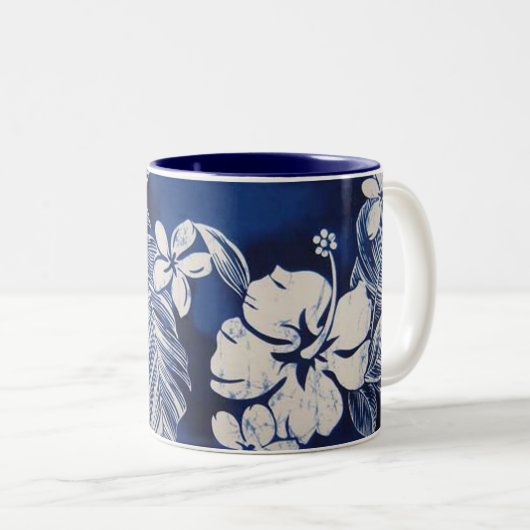 HAWAII ALOHA COLLECTIE TWEEKLEURIGE KOFFIEMOK (Voorkant rechts)