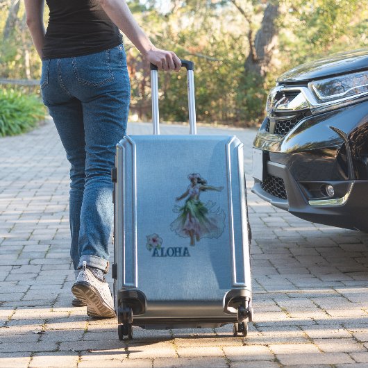 Hawaii Aloha Dancer Hibiscus Bloem Sticker (Koffer Insitu)