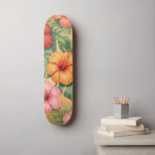 Hawaii aloha decoratieve bloemen patroon persoonlijk skateboard