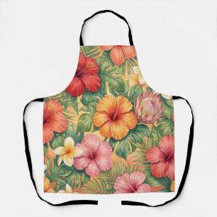 Hawaii aloha decoratieve bloemenpatroon schort