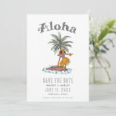 Hawaii Aloha Destination Wedding Photo Save The Date (Staand voorkant)