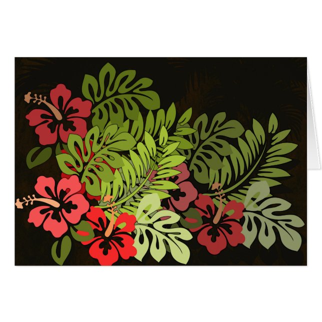 Hawaii Aloha Flower Art Print (Voorkant Horizontaal)